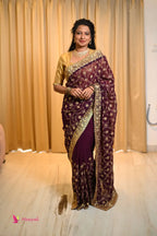 Golden Brown Designer Sarees Designer Saree