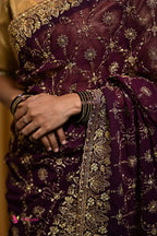 Golden Brown Designer Sarees Designer Saree