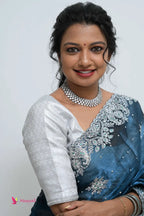 Silver Blue Designer Sarees Designer Saree