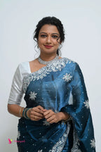 Silver Blue Designer Sarees Designer Saree